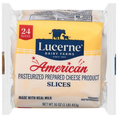 Lucerne Cheese Slices American - 24 - 0.67 Oz