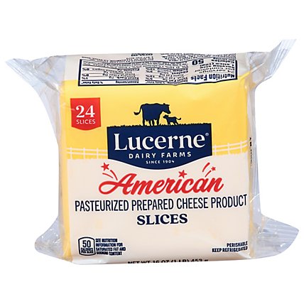 Lucerne Cheese Slices American - 24 - 0.67 Oz - Image 2
