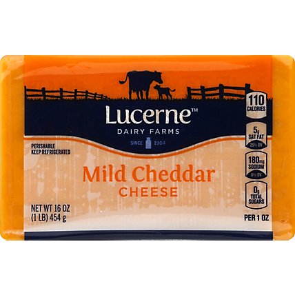 Lucerne Cheese Natural Mild Cheddar - 16 Oz - Image 2