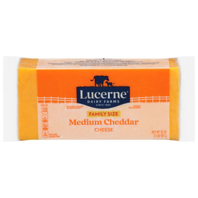 Lucerne Cheese Natural Medium Cheddar - 32 Oz - Image 2