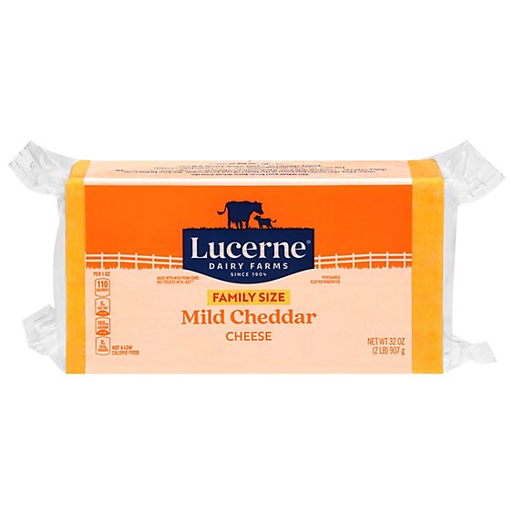 Lucerne Cheese Natural Mild Cheddar - 32 Oz