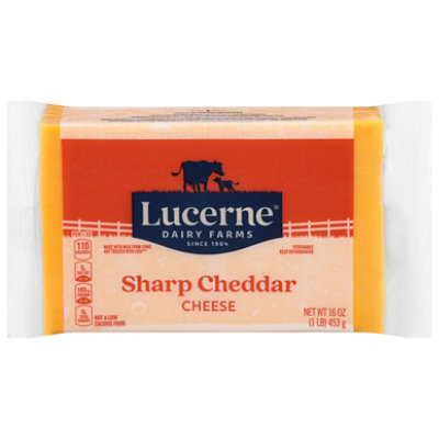 Lucerne Cheese Natural Cheddar Sharp - 16 Oz - Image 2