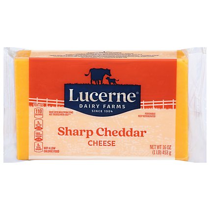 Lucerne Cheese Natural Cheddar Sharp - 16 Oz - Image 1