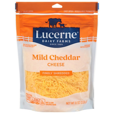 Lucerne Cheese Finely Shredded Mild Cheddar - 8 Oz - Image 2