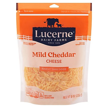 Lucerne Cheese Finely Shredded Mild Cheddar - 8 Oz - Image 1