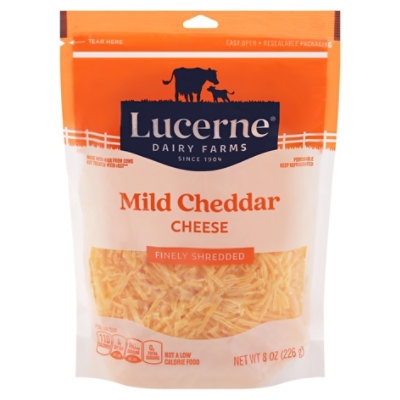 Lucerne Cheese Finely Shredded Mild Cheddar - 8 Oz