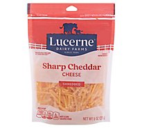Lucerne Cheese Shredded Cheddar Sharp - 8 Oz