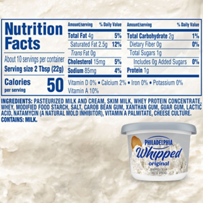 Philadelphia Original Whipped Cream Cheese Spread Tub - 8 Oz - Image 6