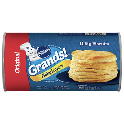Pillsbury Grands! Biscuits Flaky Layers Original 8 Count - 16.3 Oz