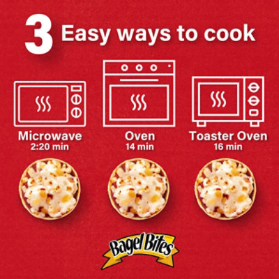Bagel Bites Three Cheese Mini Pizza Bagel Frozen Snacks - 9 Count - Image 4