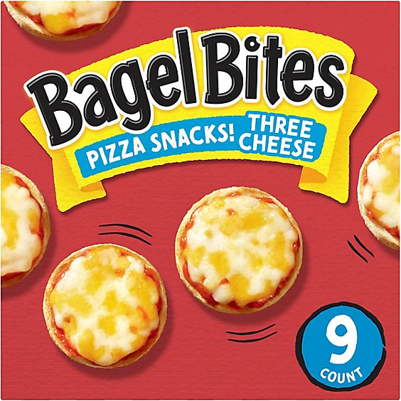 Bagel Bites Three Cheese Mini Pizza Bagel Frozen Snack Box - 9 Count