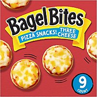 Bagel Bites Three Cheese Mini Pizza Bagel Frozen Snack Box - 9 Count - Image 1