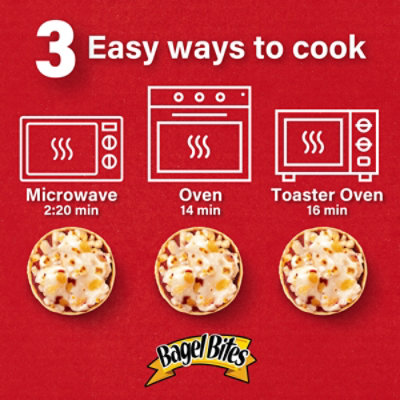 Bagel Bites Three Cheese Mini Pizza Bagel Frozen Snacks - 9 Count - Image 3
