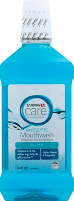 Signature Select/Care Mouthwash Antiseptic Blue Mint - 33.8 Fl. Oz. - Image 2