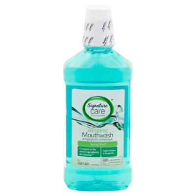 Signature Select/Care Mouthwash Antiseptic Spring Mint - 33.8 Fl. Oz. - Image 4