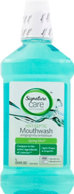 Signature Select/Care Mouthwash Antiseptic Spring Mint - 33.8 Fl. Oz. - Image 2