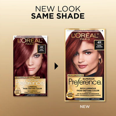 L'Oreal Paris Superior Preference Permanent Hair Color 4R Dark Auburn Kit - Each - Image 3