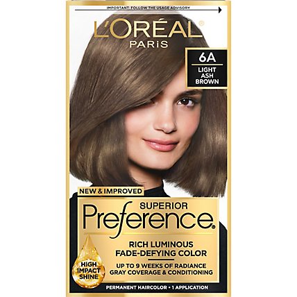 LOreal Hair Color Preference Light Ash Brown 6a - Each - Albertsons