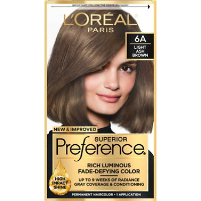 LOreal Hair Color Preference Light Ash Brown 6a - Each