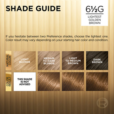 L'Oreal Paris Superior Preference Permanent Hair Color 6.5G Lightest Golden Brown Kit - Each - Image 5