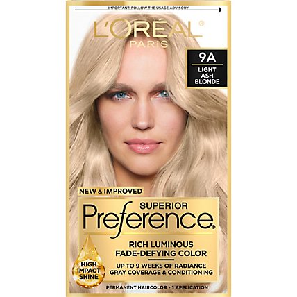 LOreal Hair Color Preference Light Ash Blonde 9a - Each - Carrs