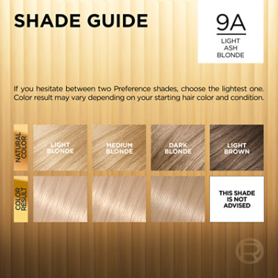 L'Oreal Paris Superior Preference Fade-Defying Permanent Hair Color 9A Light Ash Blonde Kit - Each - Image 5