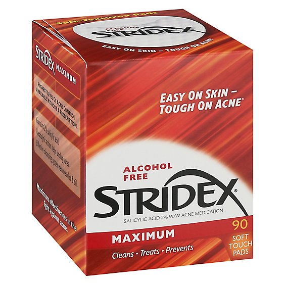 Stridex Acne Medication Maximum Soft Touch Pads - 90 Count