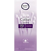 Signature Care Cotton Swabs 100% Pure Double Tipped - 170 Count - Image 2