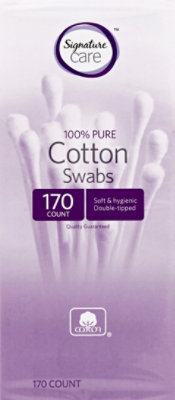 Signature Select/Care Cotton Swabs 100% Pure Double Tipped - 170 Count - Image 2