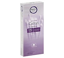 Signature Care Cotton Swabs 100% Pure Double Tipped - 170 Count
