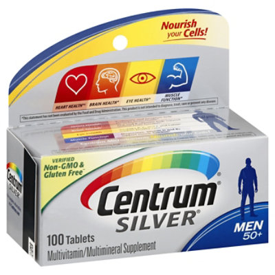 Centrum Silver Multivitamin/Multimineral Tablets Men 50+ - 100 Count - Image 1