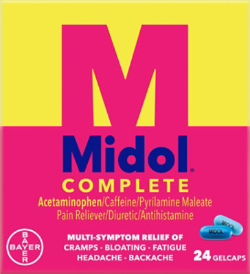 Midol Complete Pain Reliever Maximum Strength Gelcaps - 24 Count - Image 2