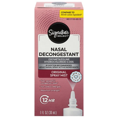 Signature Select/Care Nasal Spray Decongestant Original 12 Hour - 1 Fl. Oz. - Image 2