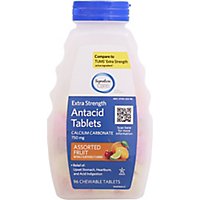 Signature Care Antacid Extra Strength Assorted Fruit Chewable Tablet - 96 Count - Image 2