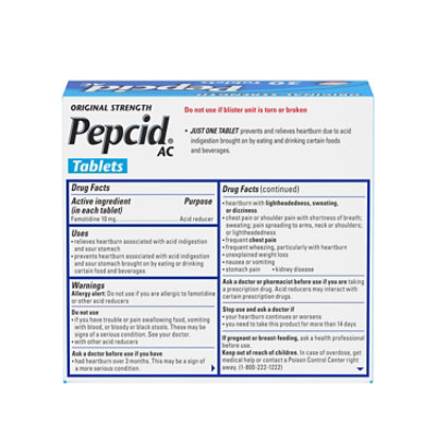 Pepcid Ac Acid Reducer Tablets Original Strength 10 mg - 30 Count - Image 5