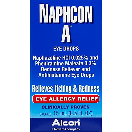 Alcon Naphcon A Eye Drops Eye Allergy Relief - 0.5 Fl. Oz. - Image 2