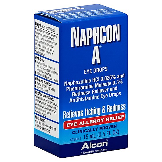 Alcon Naphcon A Eye Drops Eye Allergy Relief - 0.5 Fl. Oz.