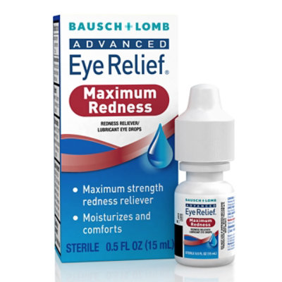 Bausch + Lomb Redness Reliever Lubricant Eye Drops - .5 Fl. Oz.