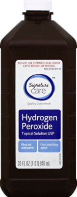 Signature Select/Care Hydrogen Peroxide Topical Solution USP First Aid Antiseptic - 32 Fl. Oz. - Image 2