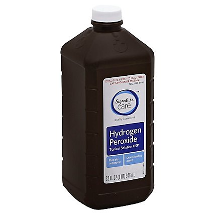 Signature Care Hydrogen Peroxide Topical Solution USP First Aid Antiseptic - 32 Fl. Oz. - Image 1