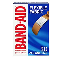 BAND-AID Brand Adhesive Bandages Flexible Fabric All One Size - 30 Count - Image 2