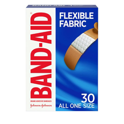 BAND-AID Brand Adhesive Bandages Flexible Fabric All One Size - 30 Count - Image 1