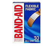 BAND-AID Brand Adhesive Bandages Flexible Fabric All One Size - 30 Count