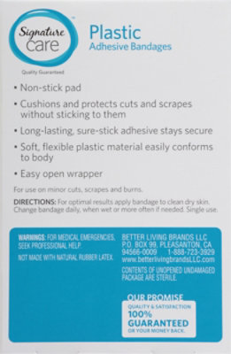 Signature Select/Care Adhesive Bandages Plastic One Size - 60 Count - Image 4