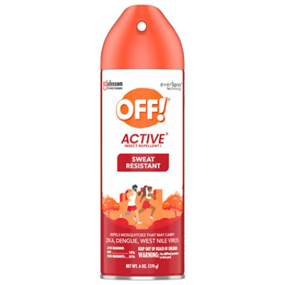 Off! Active Insect Repellent Sweat Resistant Aerosol Spray - 6 Oz - Image 1