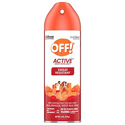 OFF! Sweat Resistant Active Insect Repellent Aerosol Spray - 6 Oz - Image 1