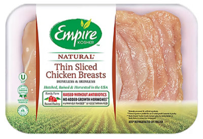 Empire Chicken Breast Cutlets Fresh Kosher - 1.00 Lb - Image 1