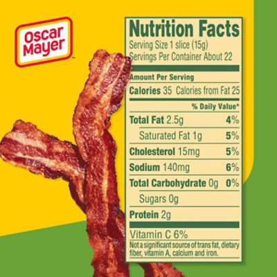 Oscar Mayer Gluten Free Turkey Bacon with Less Fat & Less Sodium Slices - 12 Oz - Image 6