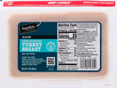 Signature Select Turkey Breast Oven Roasted 97% Fat Free - 12 Oz - Image 2