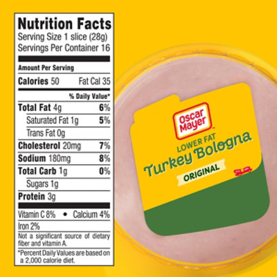 Oscar Mayer Turkey Bologna Deli Lunch Meat with 50% Lower Fat - 16 Oz - Image 7